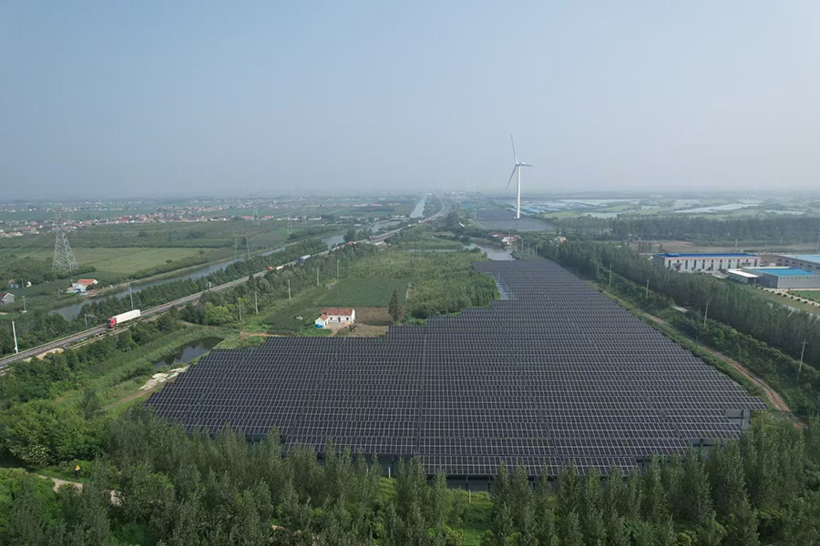 射阳港零碳园区28MW渔光互补光伏发电项目